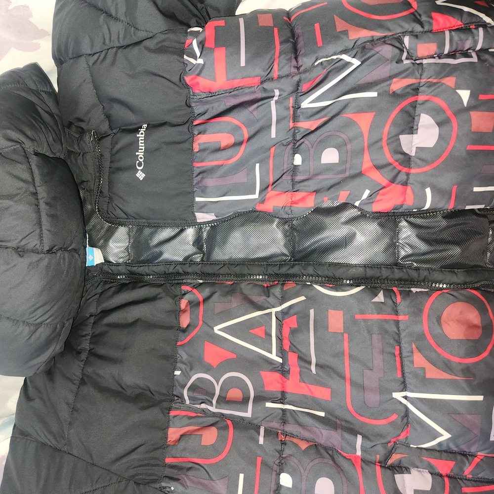 Columbia Kids' Graphic Black and Red Puffer Jacket
